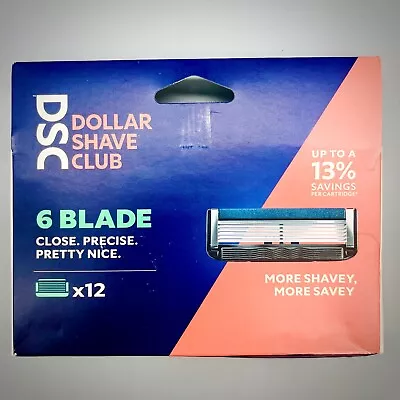 Dollar Shave Club DSC 6 Blade Razor Replacement Heads 12 Cartridges • $35.07