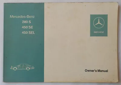 1976 Mercedes Benz 280s 450e 450 Sel Owners Manual Original  • $49.95
