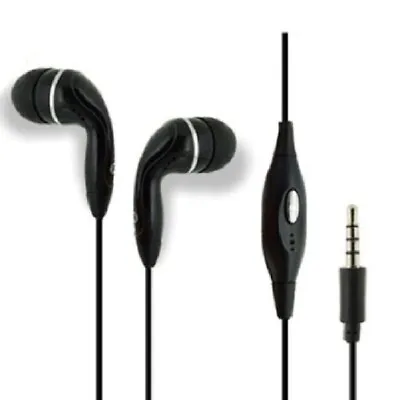 Black Color 3.5mm Earphones Remote Control W/ Mic. Handsfree Stereo Headset • $8.07