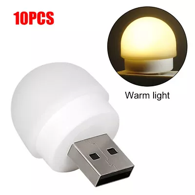 10x Mini Portable USB LED Night Light Desk Reading Lights For Laptop Mobile • $8.54