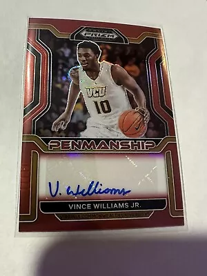 2022-23 PRIZM Draft Vince Williams Red Parallel Auto /199 - VCU 🔥 Grizzlies • $19