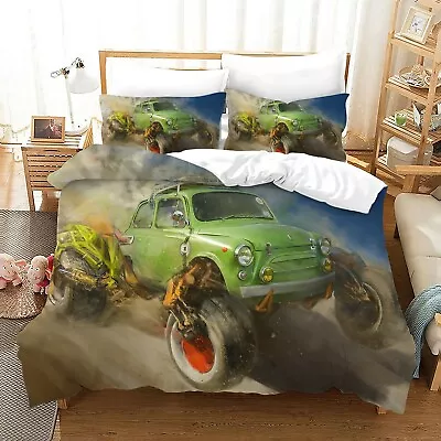 Monster Trucks Quilt Cover Set Kids Boys Teens Bedding Set Single Double Queen • $16.31