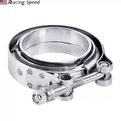 $18.88 • Buy 3.5''inch V-Band Flange Clamp Kit Stainless Steel For Turbo Exhaust Downpipes