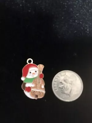 Snowman Violin Enamel Bangle Pendant Charm Necklace Pendant Charm C23 Style SV • $12.95