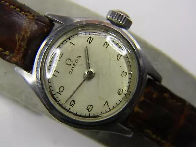 Rare Vintage 1943 Ww2 Omega Ladies Stainless Steel Military ? Watch - Repair • $189