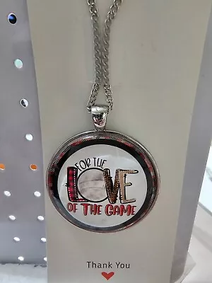 For The Love Of The Game Volleyball Glass Cabochon Necklace • $12