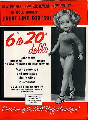 1959 ADVERT 4 PG Jo-Ann Mary Lou Doll Bodies Body Beautiful 6  To 20  • $15