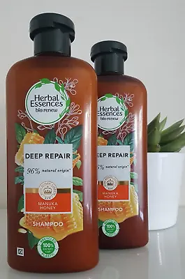 2 X Herbal Essences Bio-renew Deep Repair Shampoo With Manuka Honey 400ml • £12.99