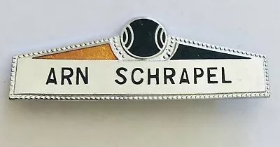 Arn Shrapel Bowling Club Name Badge Pin Rare Vintage (L2) • $9.99