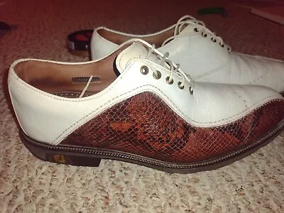 FootJoy Icon Asymmetrical Geometric Golf Shoes Men’s Sz 10 M Restored NICE LOOK • $99