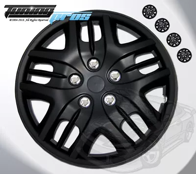 Matte Black Style 025 16 Inches Hubcap Wheel Cover Rim Skin Covers 16  Inch 4pcs • $72.67