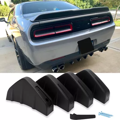 For Dodge Challenger Charger Rear Bumper Diffuser Splitter Spoiler Shark Fins • $15.78