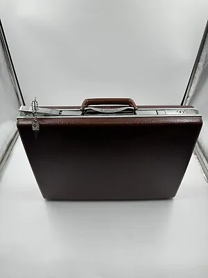 Vintage Samsonite Classic IV Brown Hard Shell Attache Brief Case With Keys • $67.49