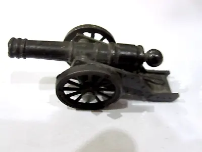 Vintage Miniature Black Metal Cannon 7 Cm Great For A  Battlefield • £4.99