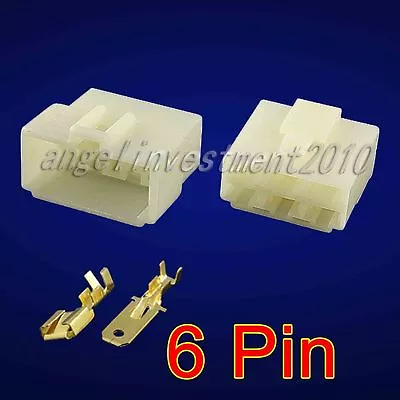 5sets 6 Way Pin 6.3mm  6P Connector Plug + Socket Kit • $7.43