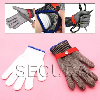 HQ Safety Cut Proof Stab Resistant Stainless Steel Metal Mesh Butcher Glove7 • £21.48