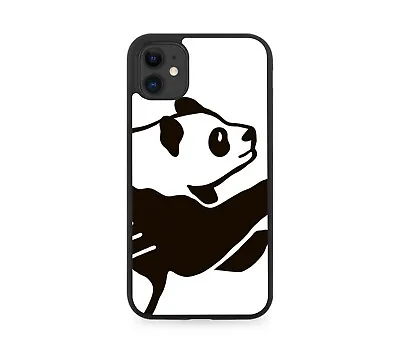 Simplistic Panda Outline Rubber Phone Case Cover Silhouette Shape Shapes J888 • £15.90