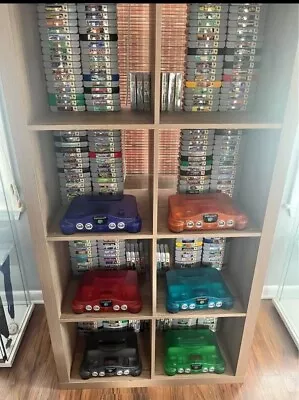 Complete Nintendo N64 Lot Complete Collection 296 Games With Funtastic Consoles • $8600