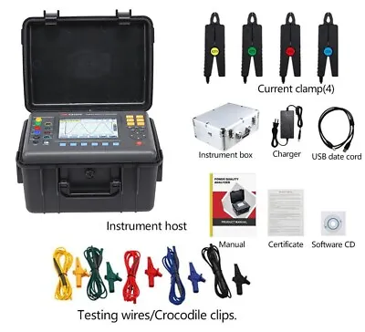 Power Quality Analyzer Meter 3 Phase Power Energy Meter Current Clamp 10mA~10.0A • $2480