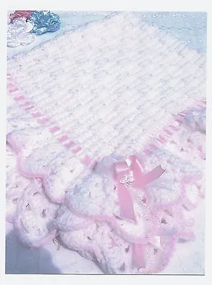 Beautiful Baby Blanket  Crochet Pattern Christening Shawl Romany Cot Pram Car • £3.99