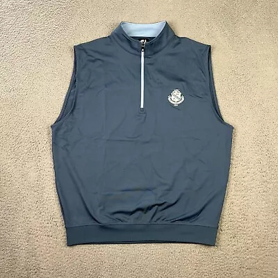 Footjoy Vest Mens Large Blue 1/4 Zip Performance Golf Activewear Pullover • $24.99