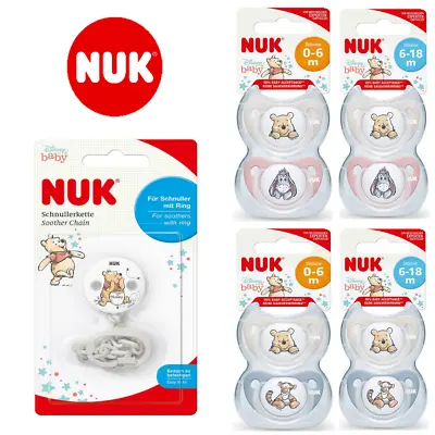 £7.95 • Buy Nuk - Disney Winnie The Pooh Soothers/Dummies For Babies - Choose 0-6M - 6-18M
