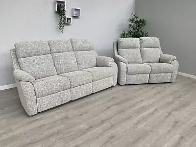 F.V.- G Plan KINGSBURY Fabric 3 + 2 Seater Sofa Set Manual Recliner - RRP £5921 • £1895