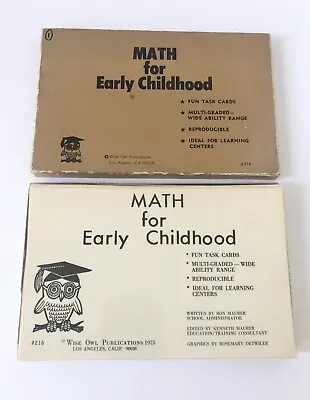 1976 Early Childhood Math Task Cards Laminated Wise Owl Home Schooling Practice • $19.99