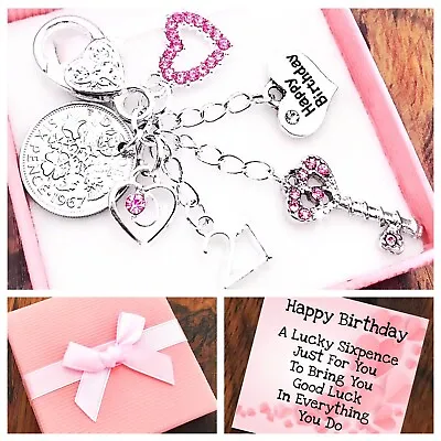 16th 18th 21st BIRTHDAY LUCKY SIXPENCEKey Box & Card 30th 40th 50th 60th Gifts • £4.75