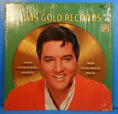 Elvis' Gold Records Volume 4 Lp 1968 Re '72 Shrink Great Condition! Vg+/vg+!!b • $12.99