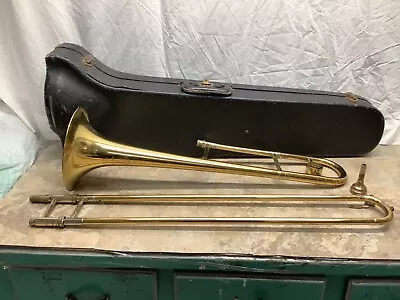 Vintage Henri Selmer Bolero 5304 Trombone Denis Wick Mouthpiece W/Case Paris • $58
