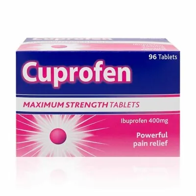 Cuprofen Ibuprofen Maximum Strength Tablets 96 Tablets 400mg . • £11.85