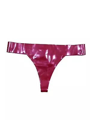 HONOUR London LATEX Rubber THONG Red SMALL Medium S M New BNWT Glitter £45 Rare • £20.99