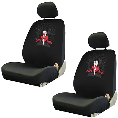 $59.49 • Buy NEW Cartoon Betty Boop Skyline Low Back Seat Covers Universal Fit - Pair