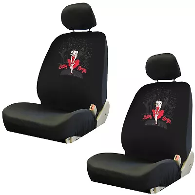 $59.49 • Buy NEW Cartoon Betty Boop Skyline Low Back Seat Covers Universal Fit - Pair