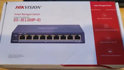 Hikvision DS-3E1309P-EI 8-Port Fast Ethernet Smart PoE Switch NEW • $90