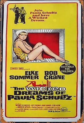 The Wicked Dreams Of Paula Schultz - Elke Sommer - Movie Poster Tin Metal Sign • $18