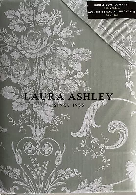 New Laura Ashley Josette Fresh Green Double Duvet Set  • £42