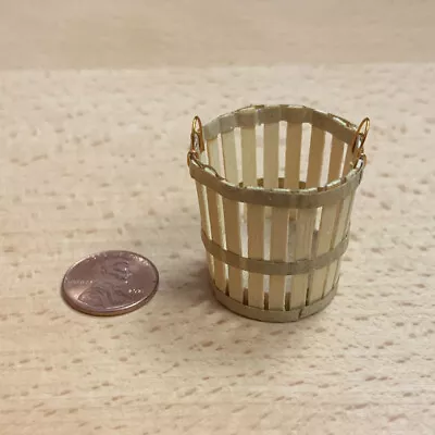 $48.75 • Buy Vintage Artisan Dollhouse Miniature Wooden Trash Can Waste Basket Bin Farmhouse