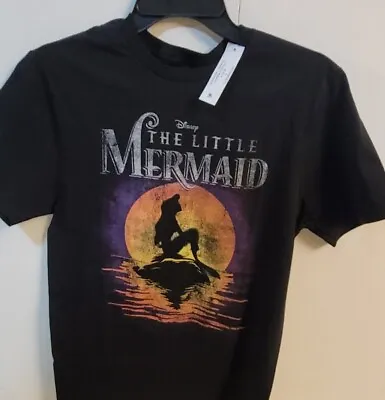 NEW Disney Men's The Little Mermaid Sunset Silhouette Graphic T-Shirt Distressed • $9.99