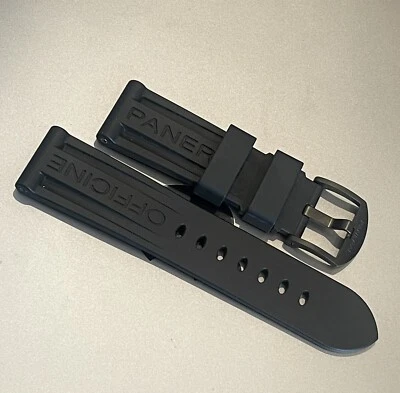 $400 • Buy 24mm Panerai Rubber Strap With Clasp OEM