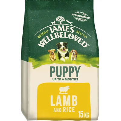 £64.92 • Buy James Wellbeloved Lamb & Rice Puppy Dry Dog Food - 15kg