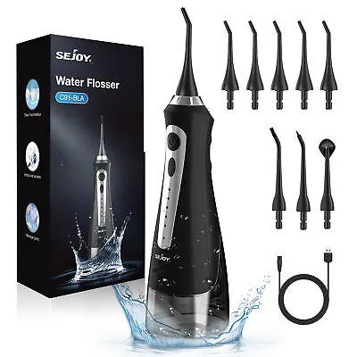 View Details SEJOY Water Flosser Cordless 230ml Water Pick Dental Oral Cleaner 8 Jet Tips • 24.59$