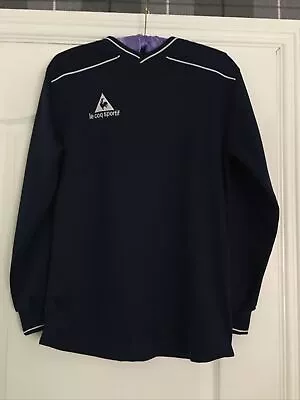 Le Coq Sportif Blue  Long Sleeve Official  Team Kit Top With Logo 32-34” Chest • £15