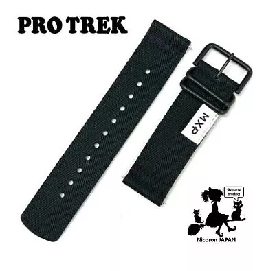 CASIO PRO TREK Replacement Band Bracelet Cloth Cross Band PRW-60YBM-1AJF BLACK • $146.74