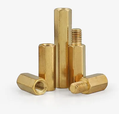 M2M2.5 M3 M4 Solid Brass Copper Hex Standoff Support Spacer Pillar For PCB Board • $4.29