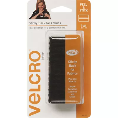 VELCRO(R) Brand STICKY BACK For Fabric Tape 4 X6  Black • $11.25