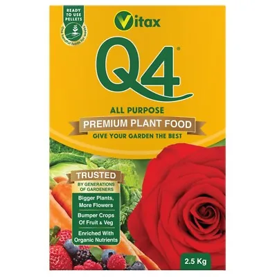 Vitax Q4 All-Purpose Pelleted Premium Plant Feed Food Fertiliser - 2.5kg • £14.99