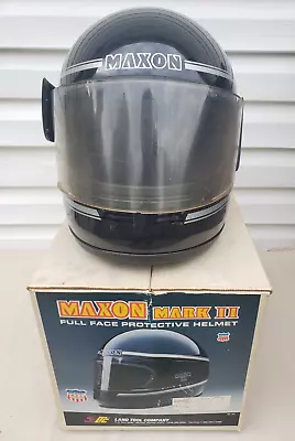 Maxon Mark II Black Full Face Motorcycle Helmet Large Size W/ Original Box. USA • $21