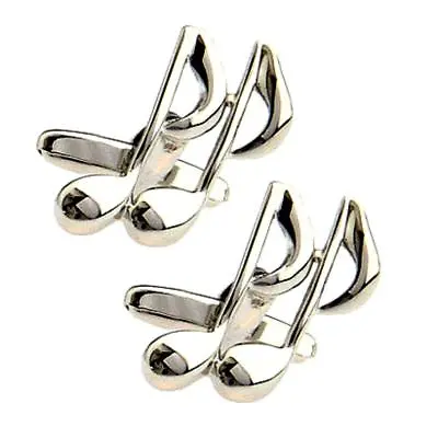 MUSIC NOTE CUFFLINKS Eighth Notes Musician Instrument Player W GIFT BAG Wedding • $11.95